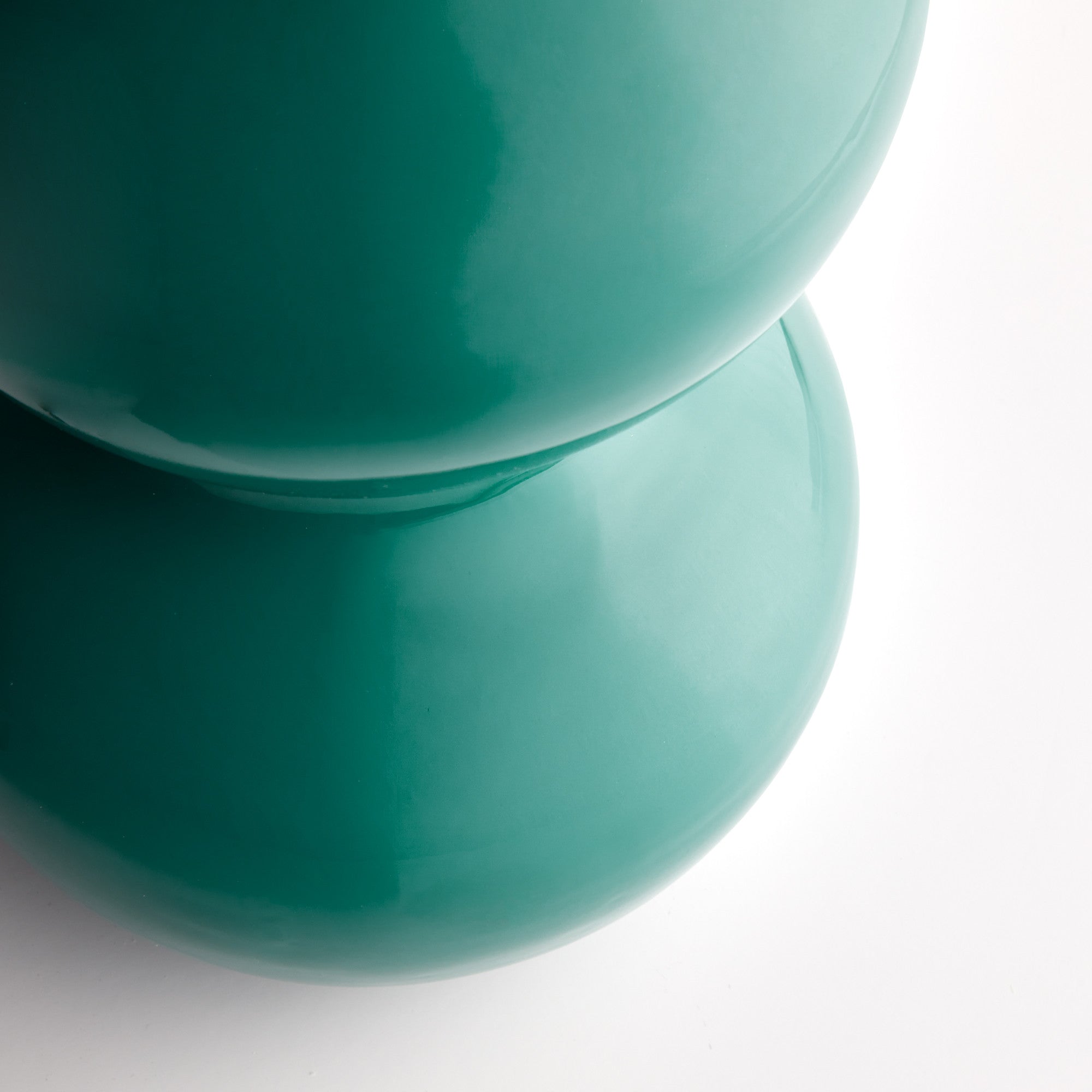 Larger Wobster table lamp in turquoise lacquered wood