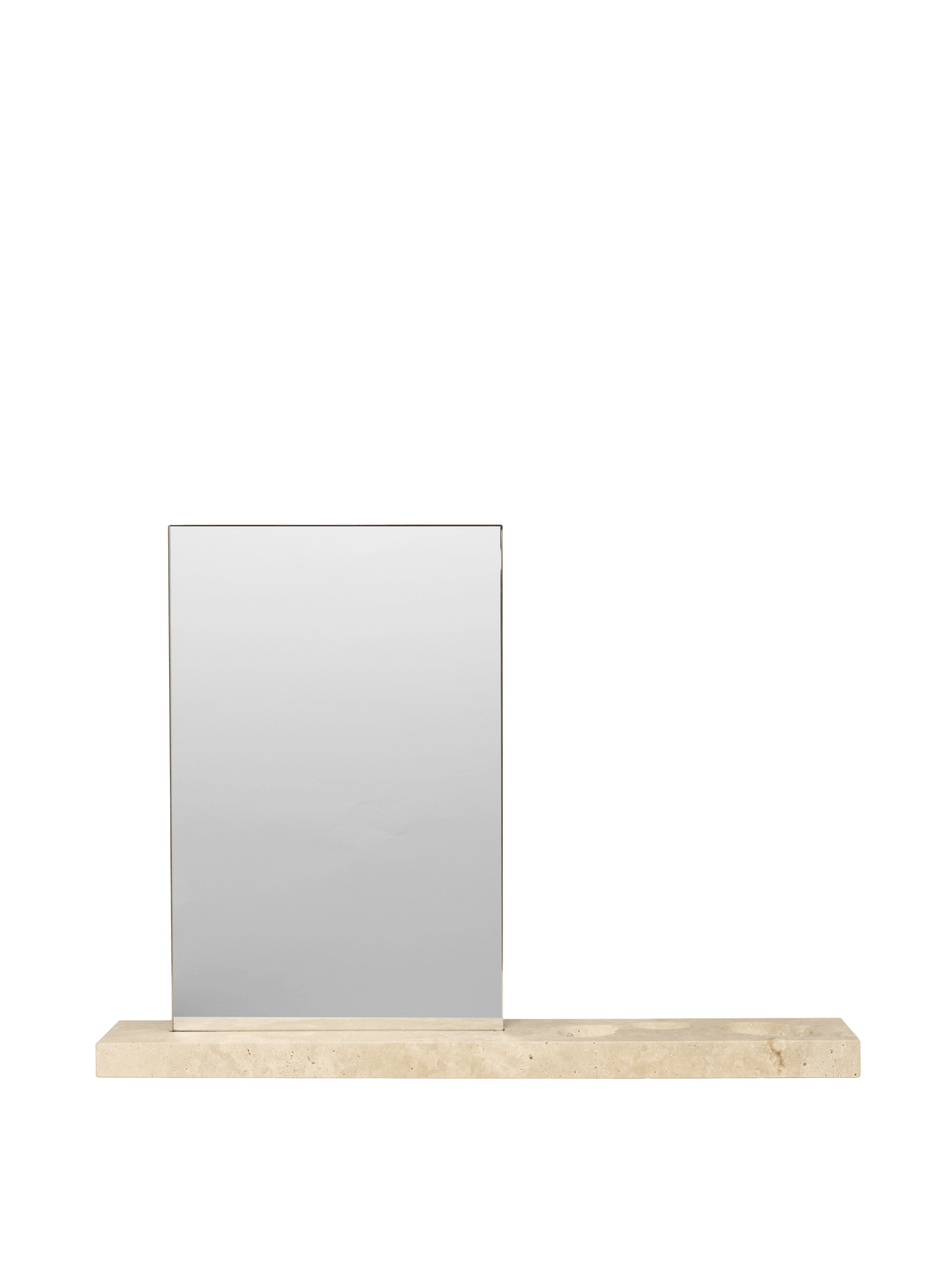 Caseta Table Mirror - Travertine
