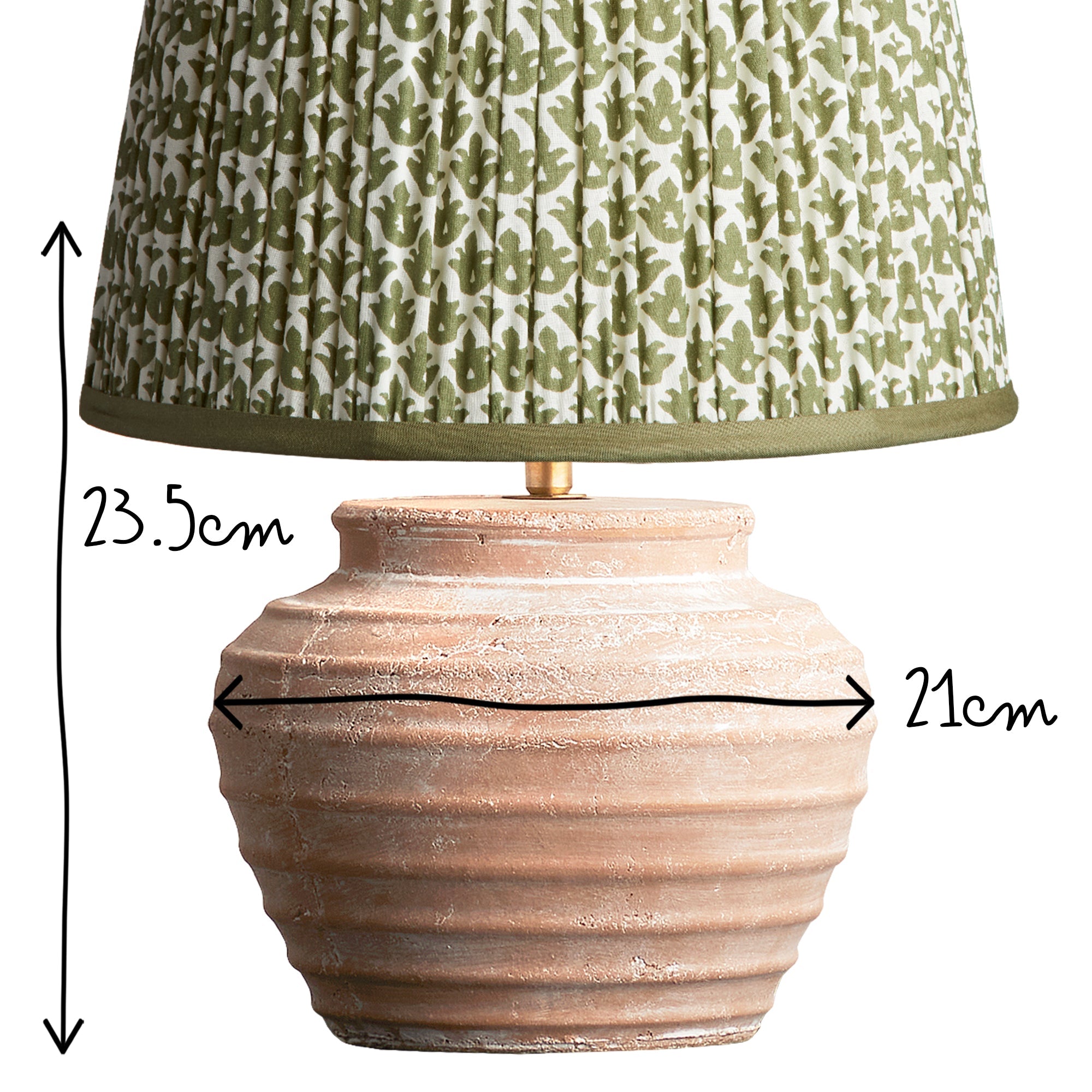Smaller Ambrose Table Lamp in Natural Terracotta