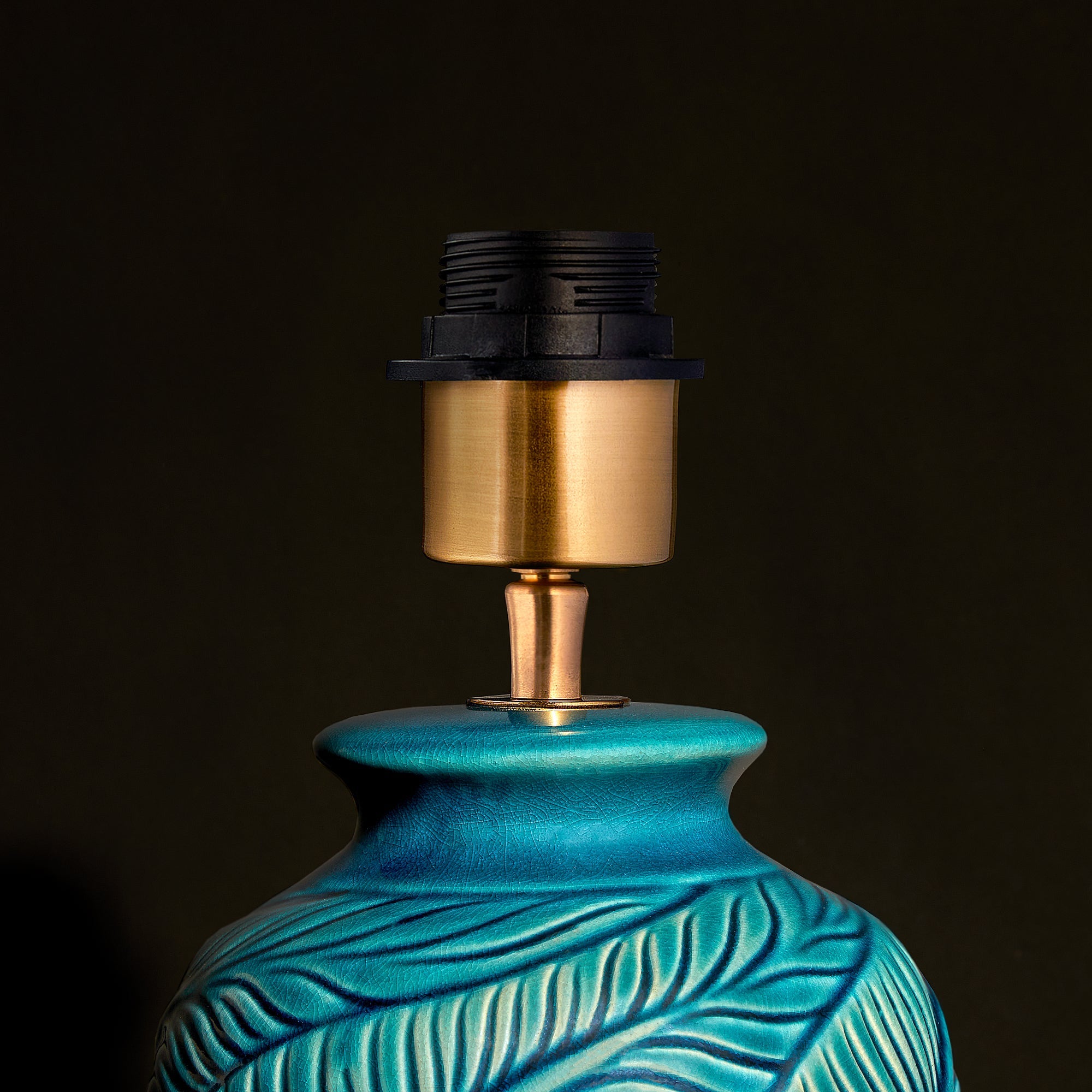 Smaller Bonello bedside lamp in blue