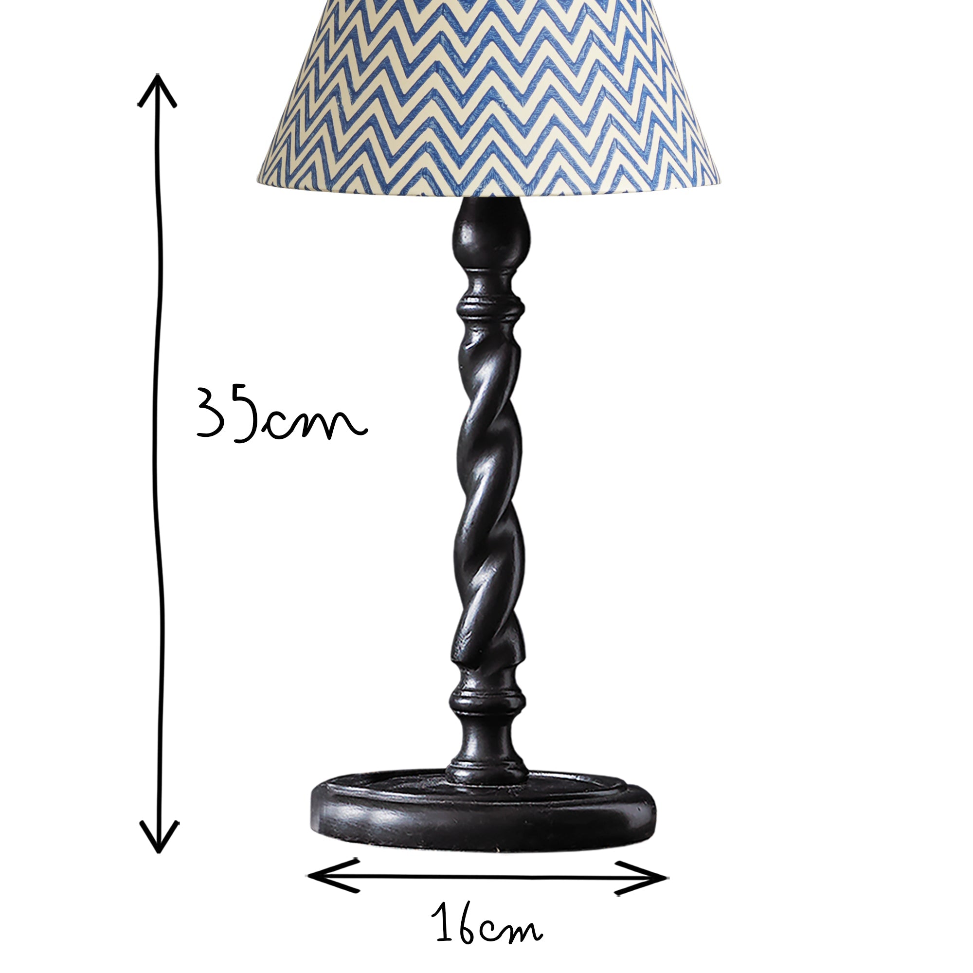 Holly table lamp in ebony