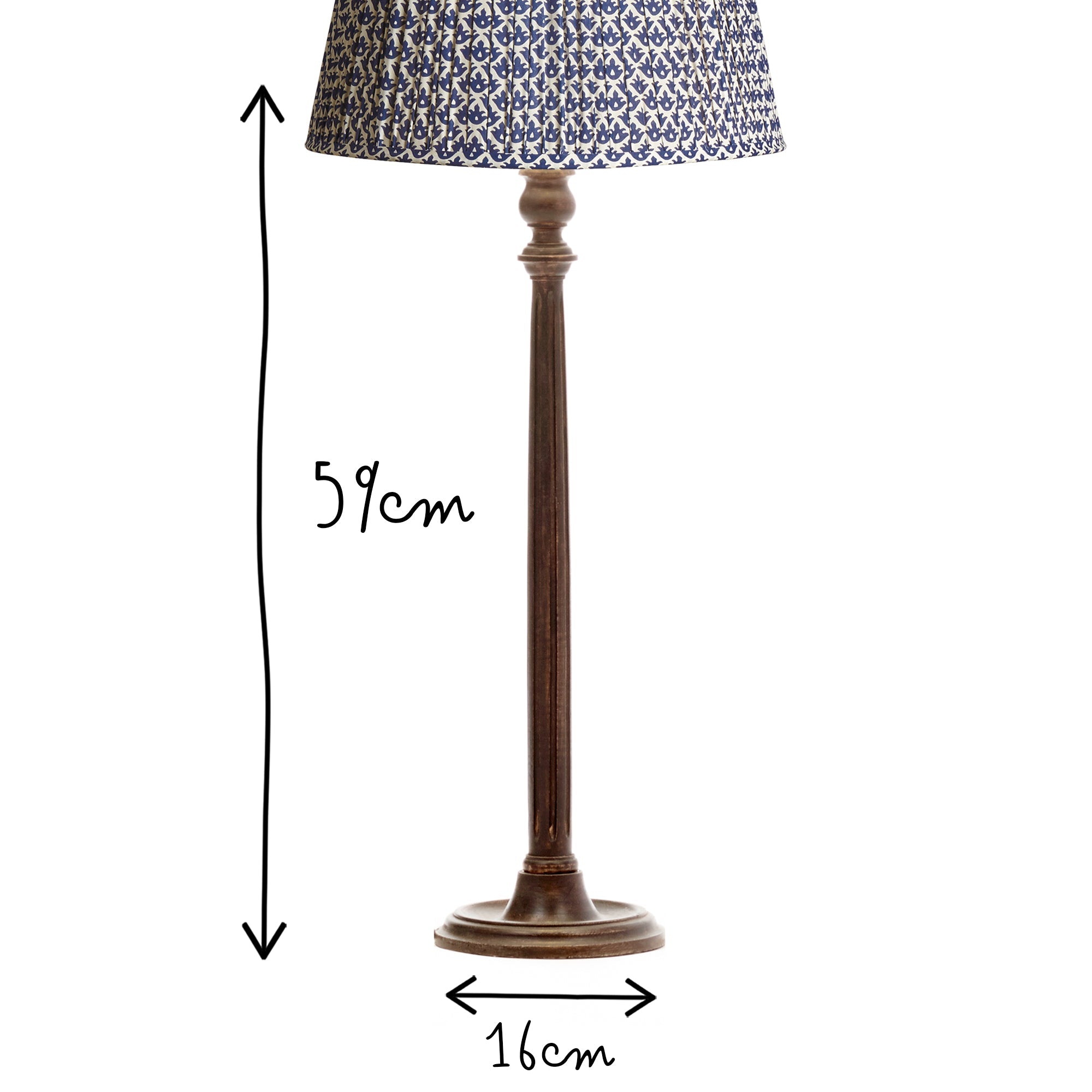 Luty table lamp in mahogany