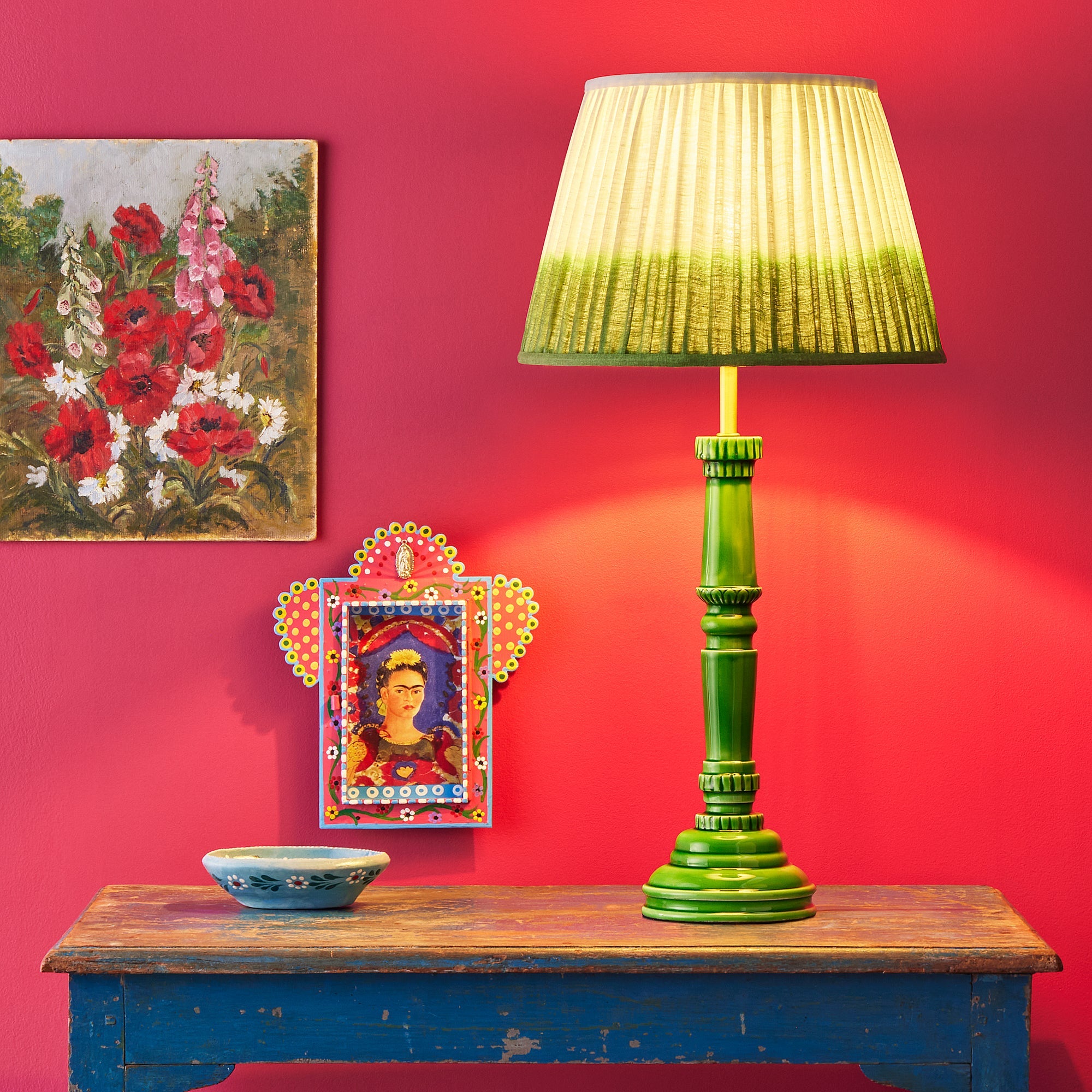 Mavis table lamp in green