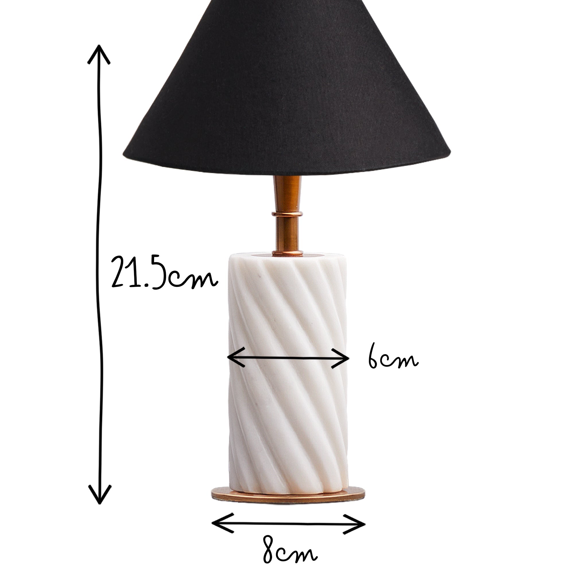 Milo table lamp in white marble