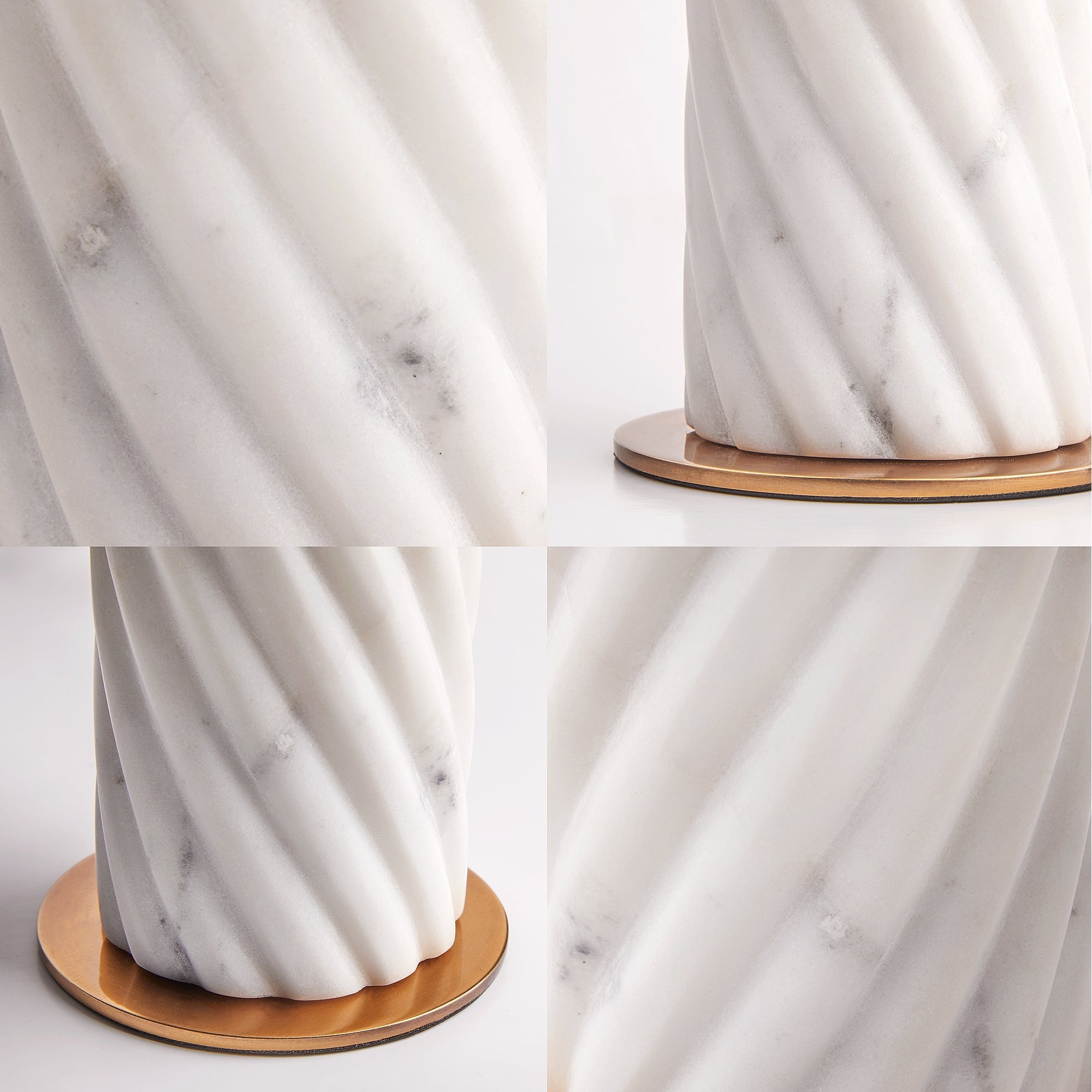 Milo table lamp in white marble