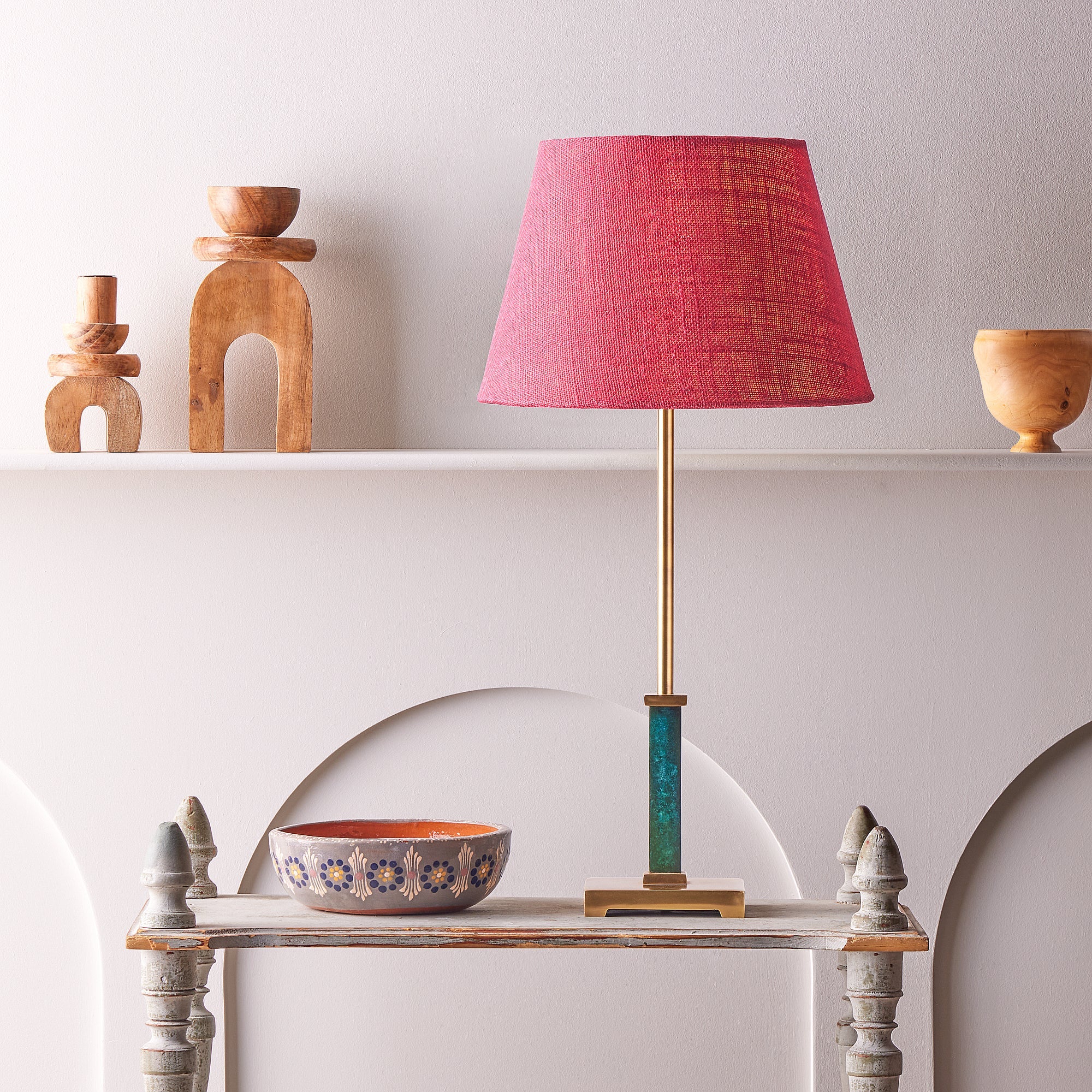 Ramsey table lamp in green