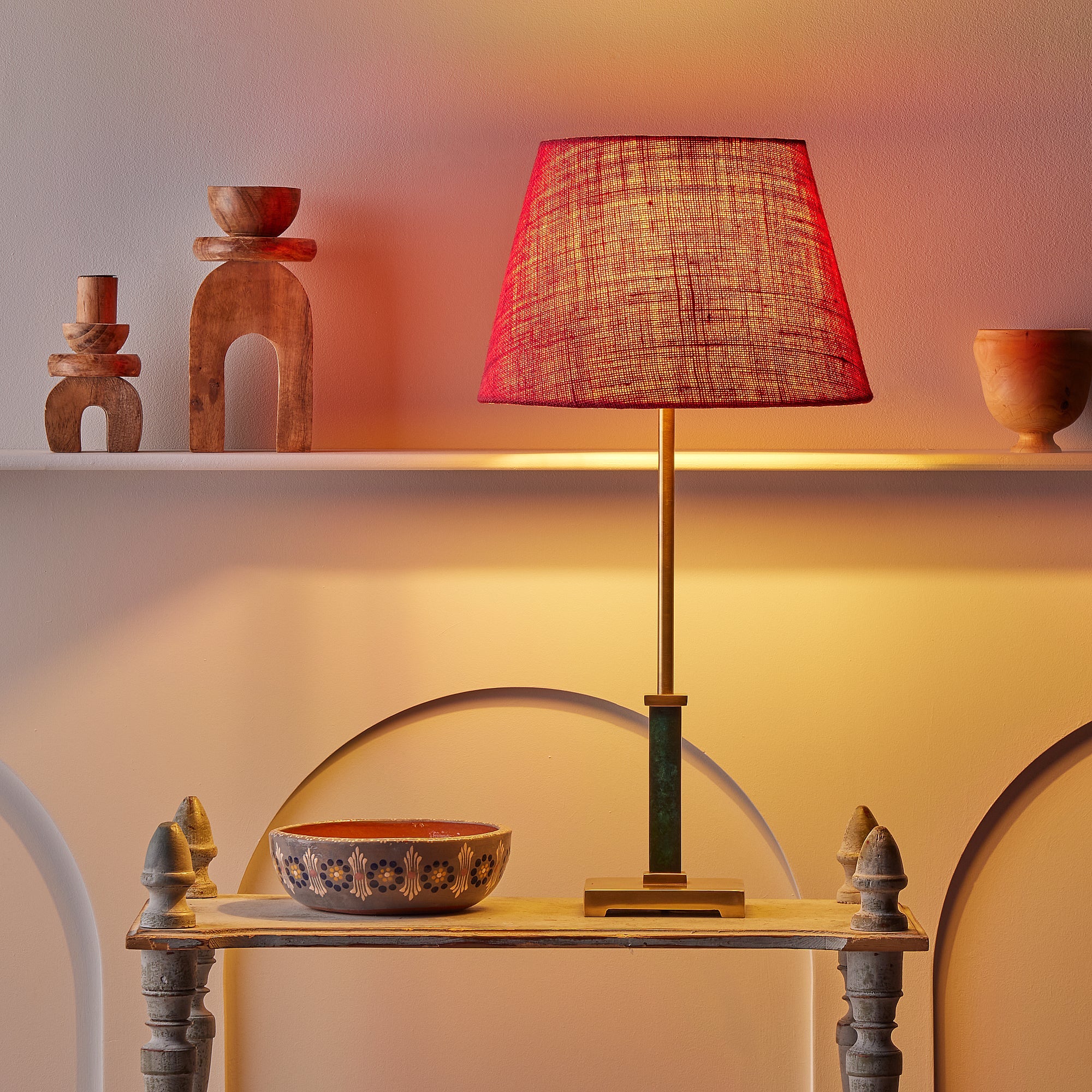 Ramsey table lamp in green