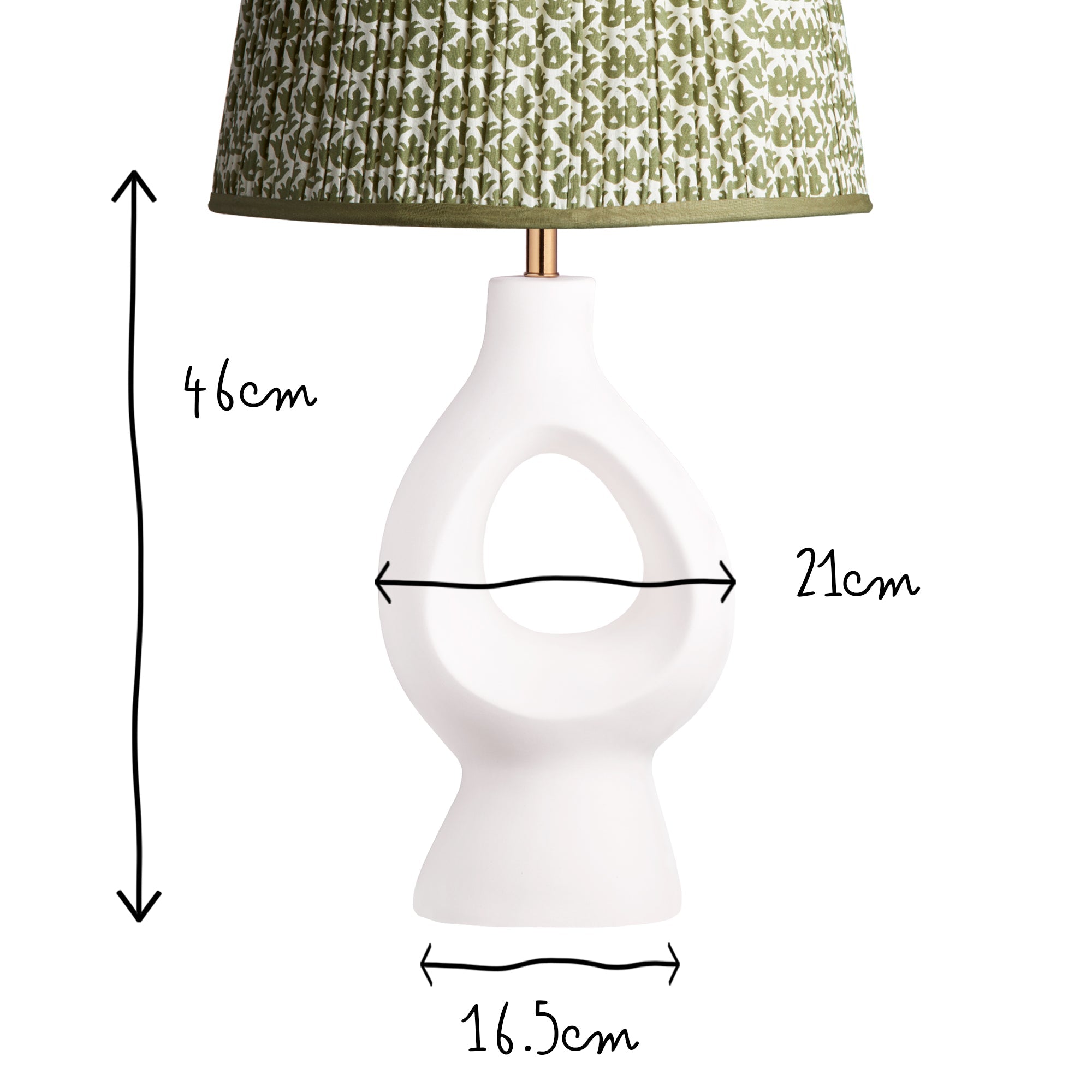 Sacha table lamp in matte white