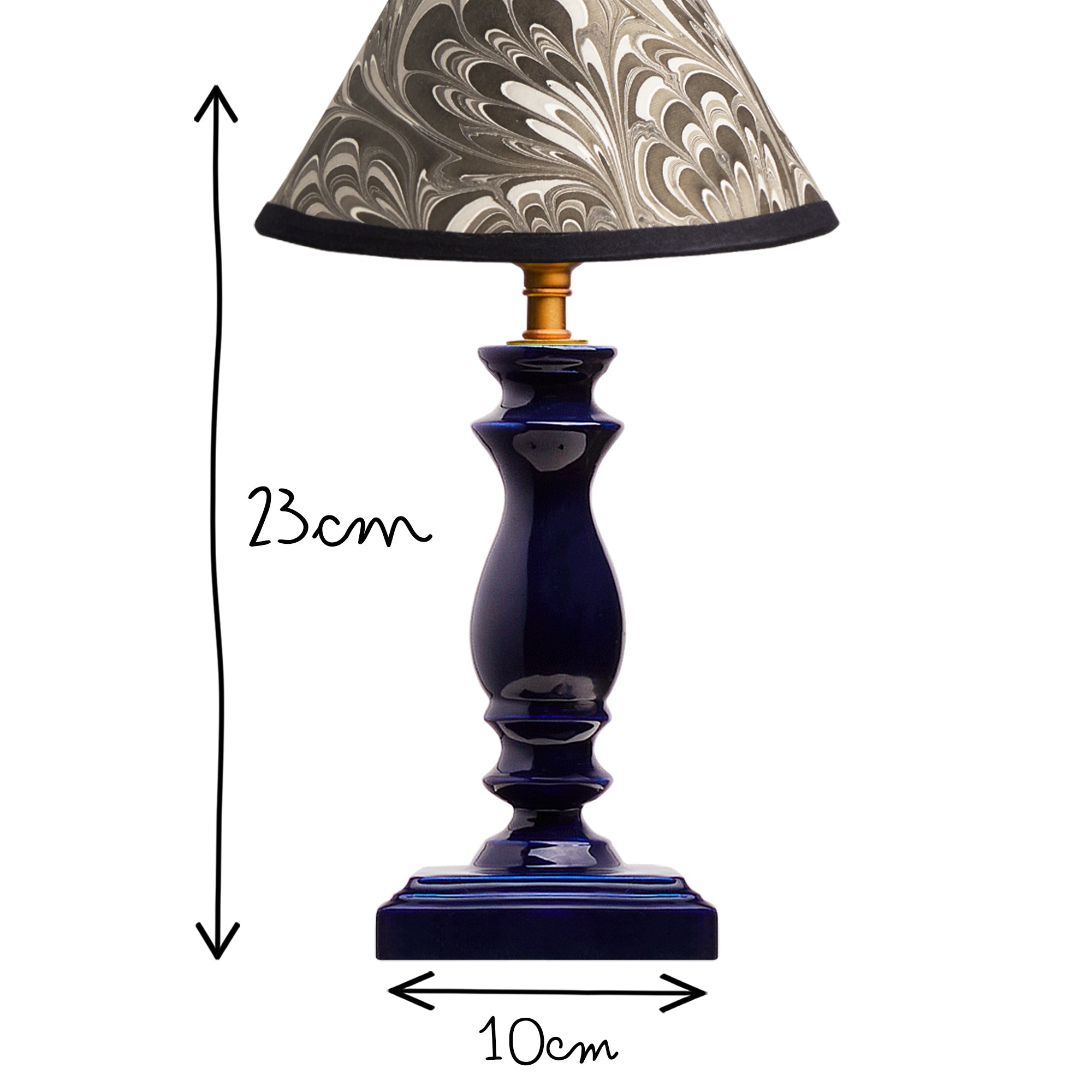 Wilma table lamp in navy blue