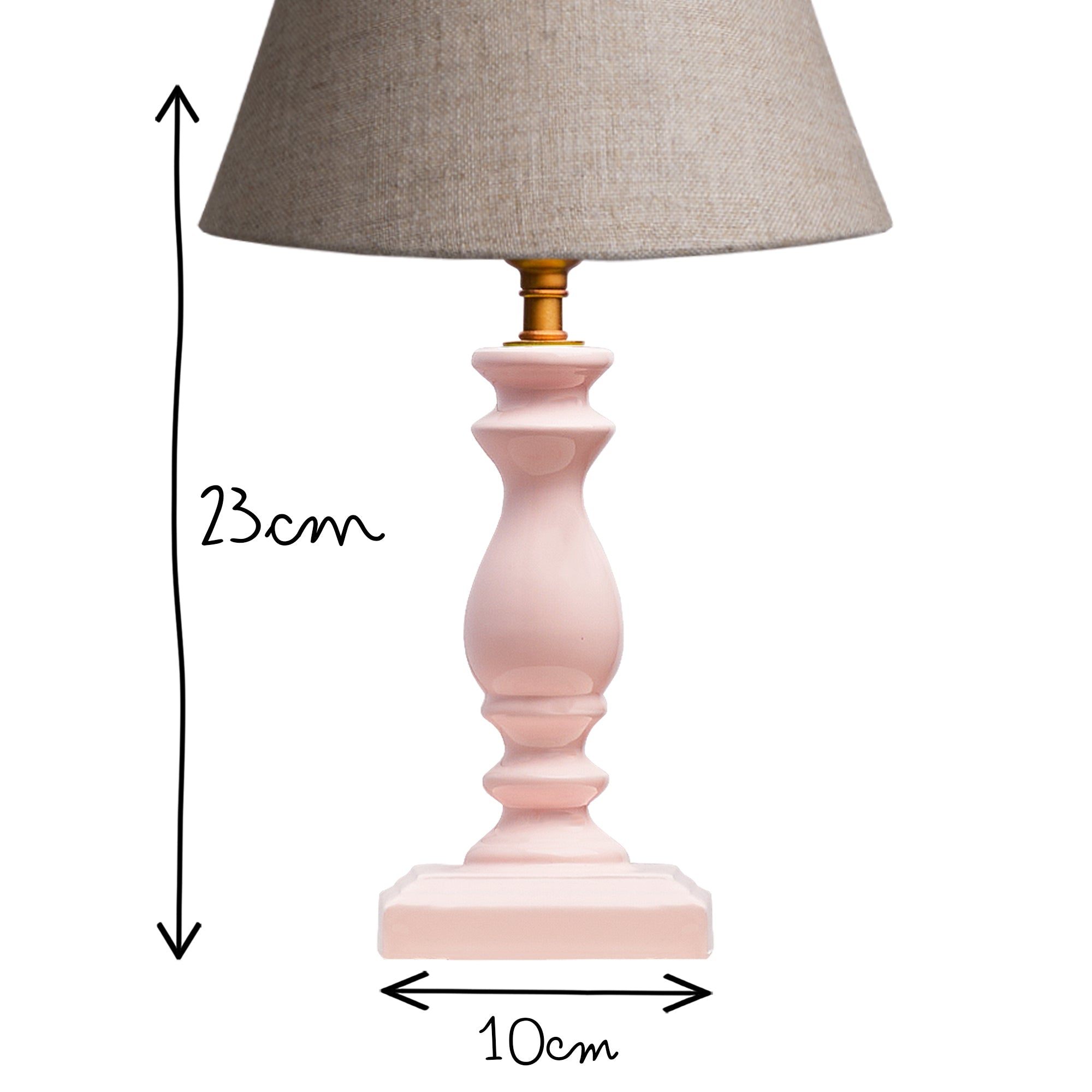Wilma table lamp in pale pink