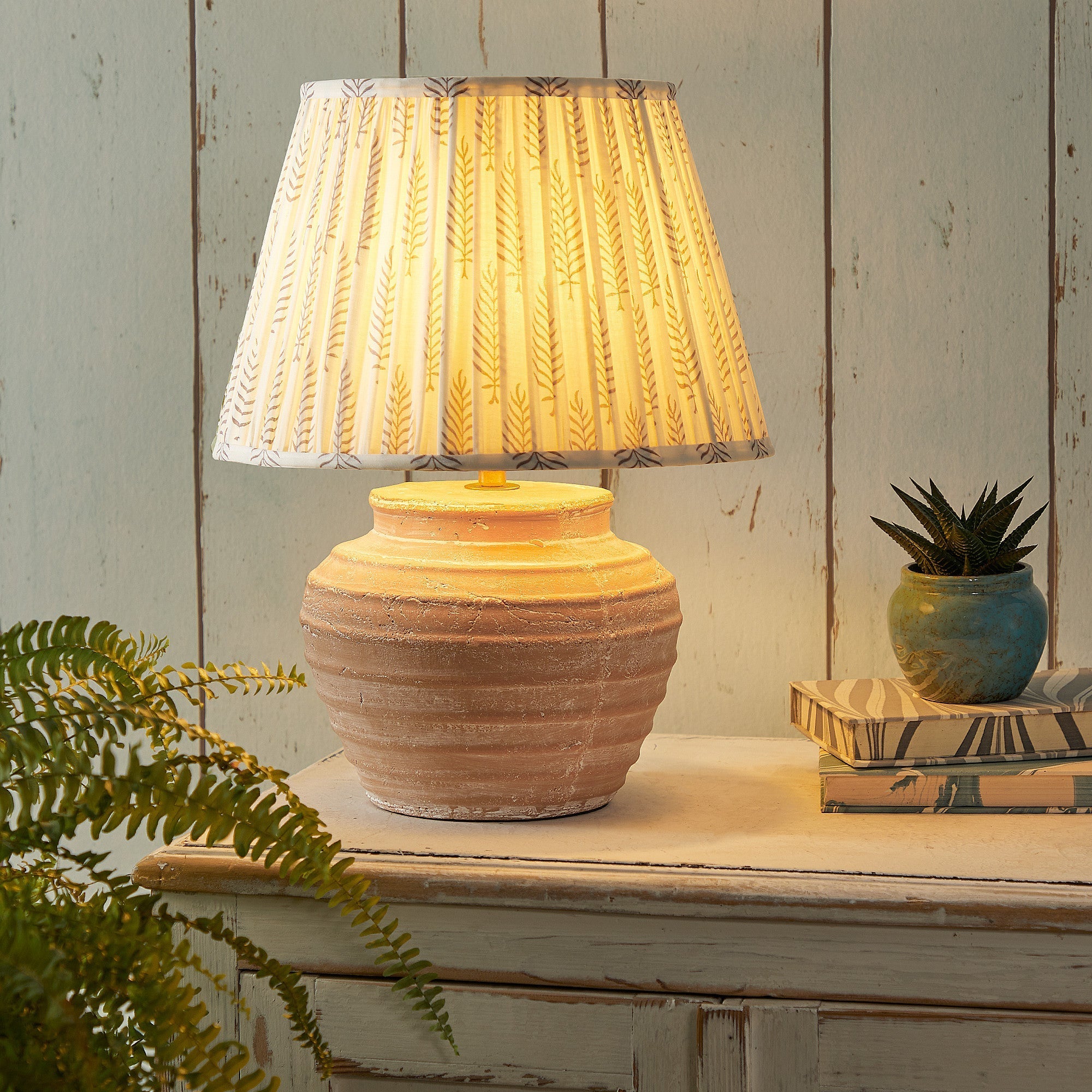 Smaller Ambrose Table Lamp in Natural Terracotta