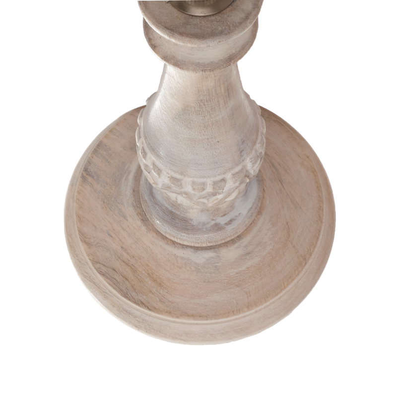 Ginger table lamp in natural whitewash