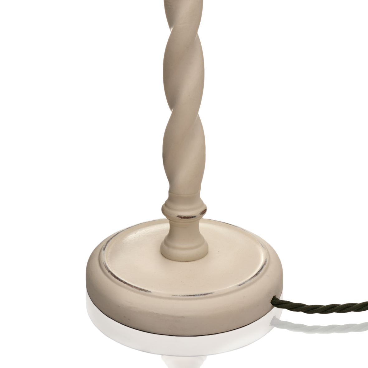 Holly table lamp in distressed white