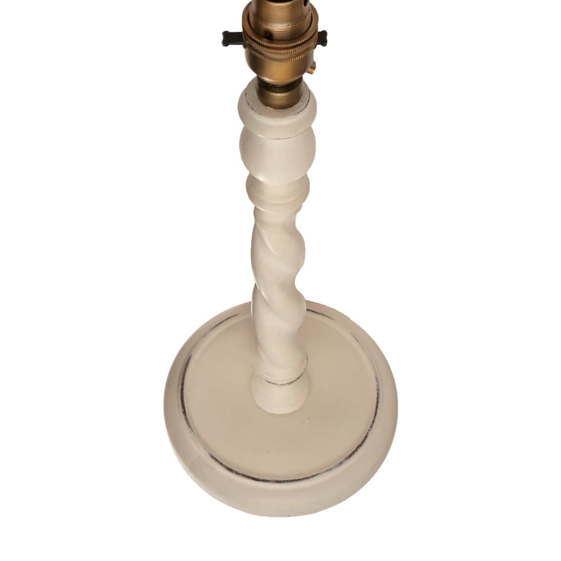 Holly table lamp in distressed white