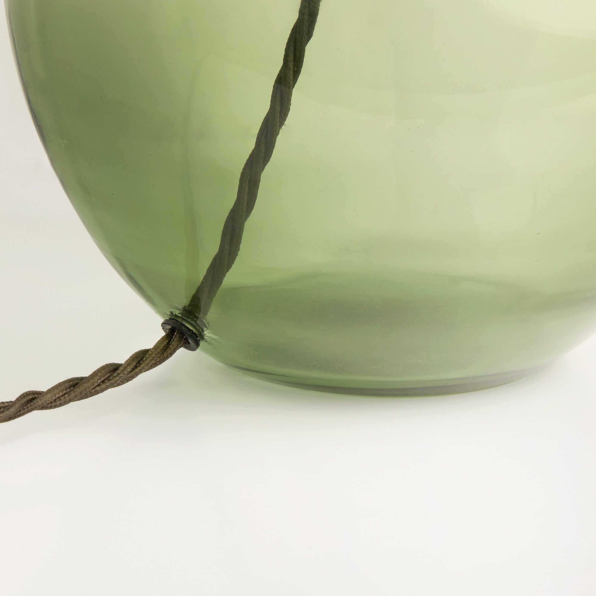Kardish table lamp in green glass