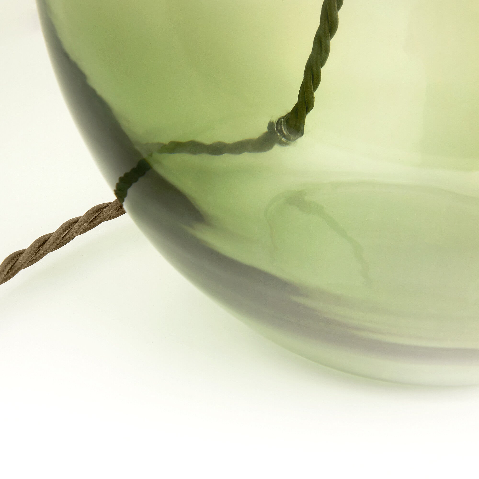 Kardish table lamp in green glass
