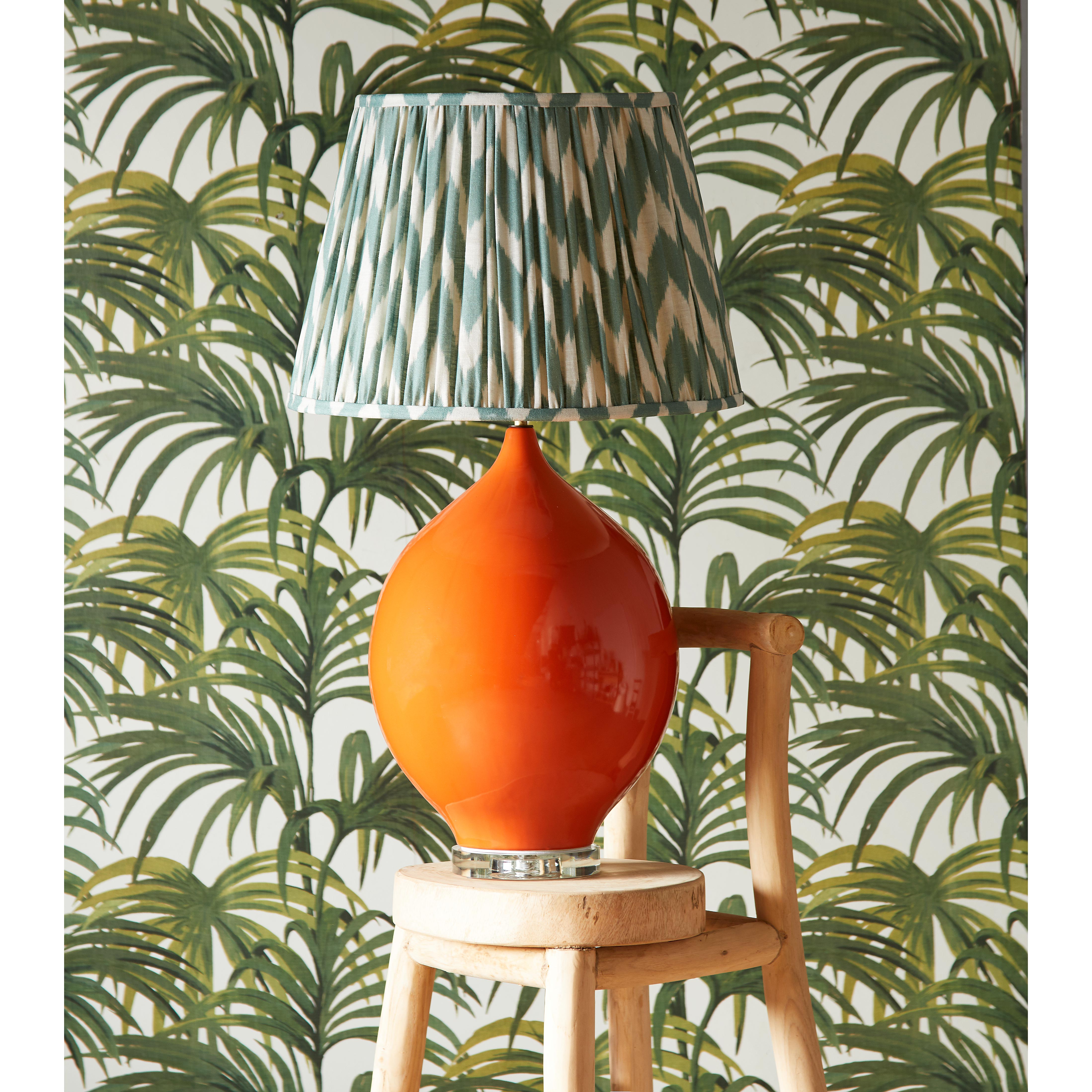 Kilda table lamp in orange ceramic