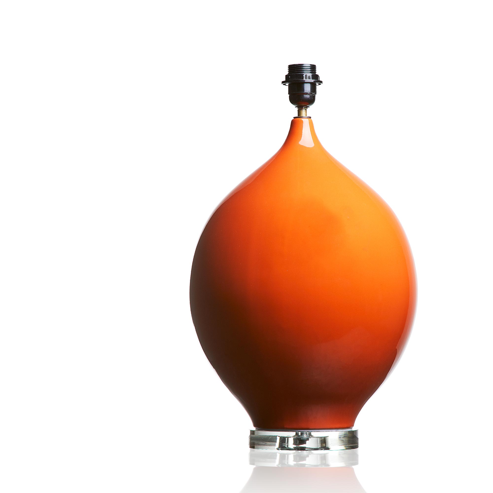Kilda table lamp in orange ceramic