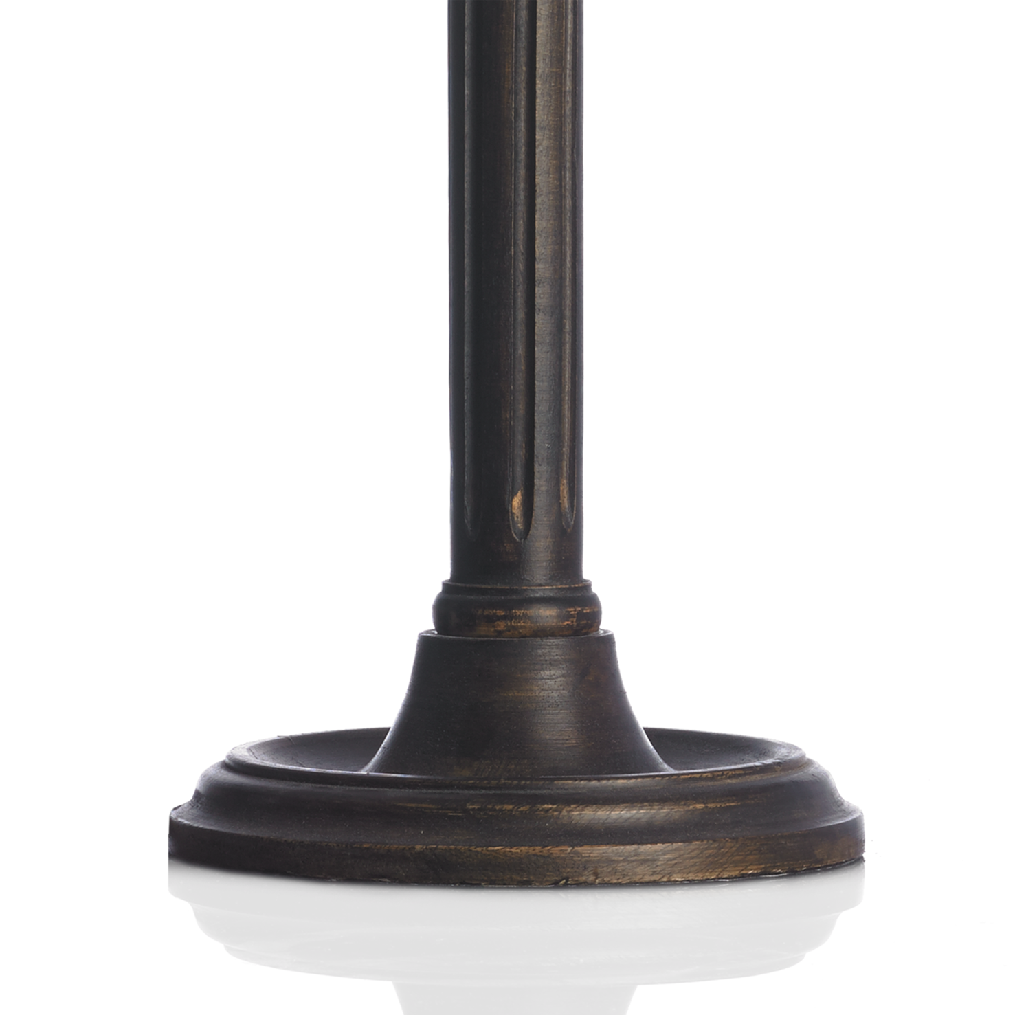 Luty table lamp in mahogany