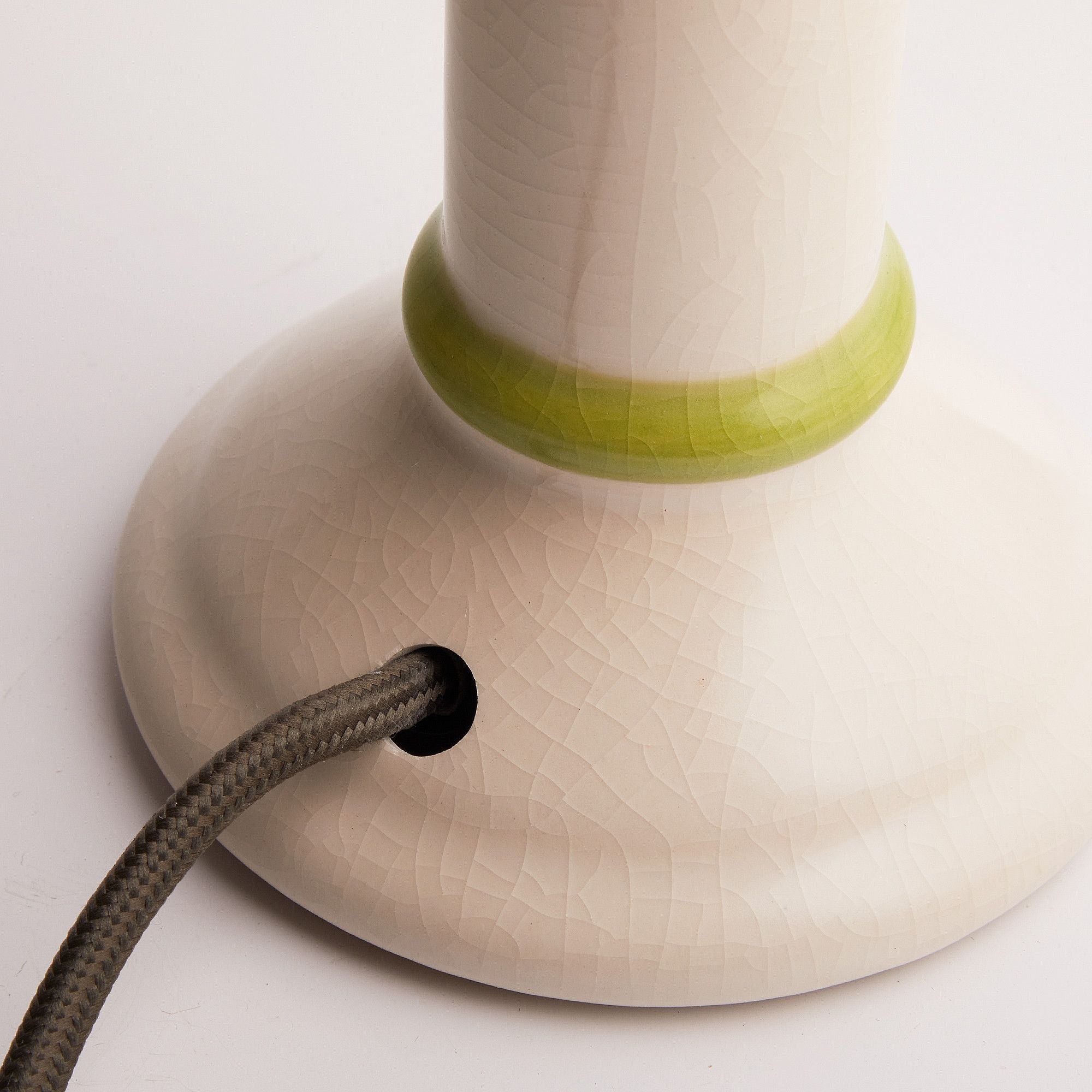 Randall table lamp in stone and green
