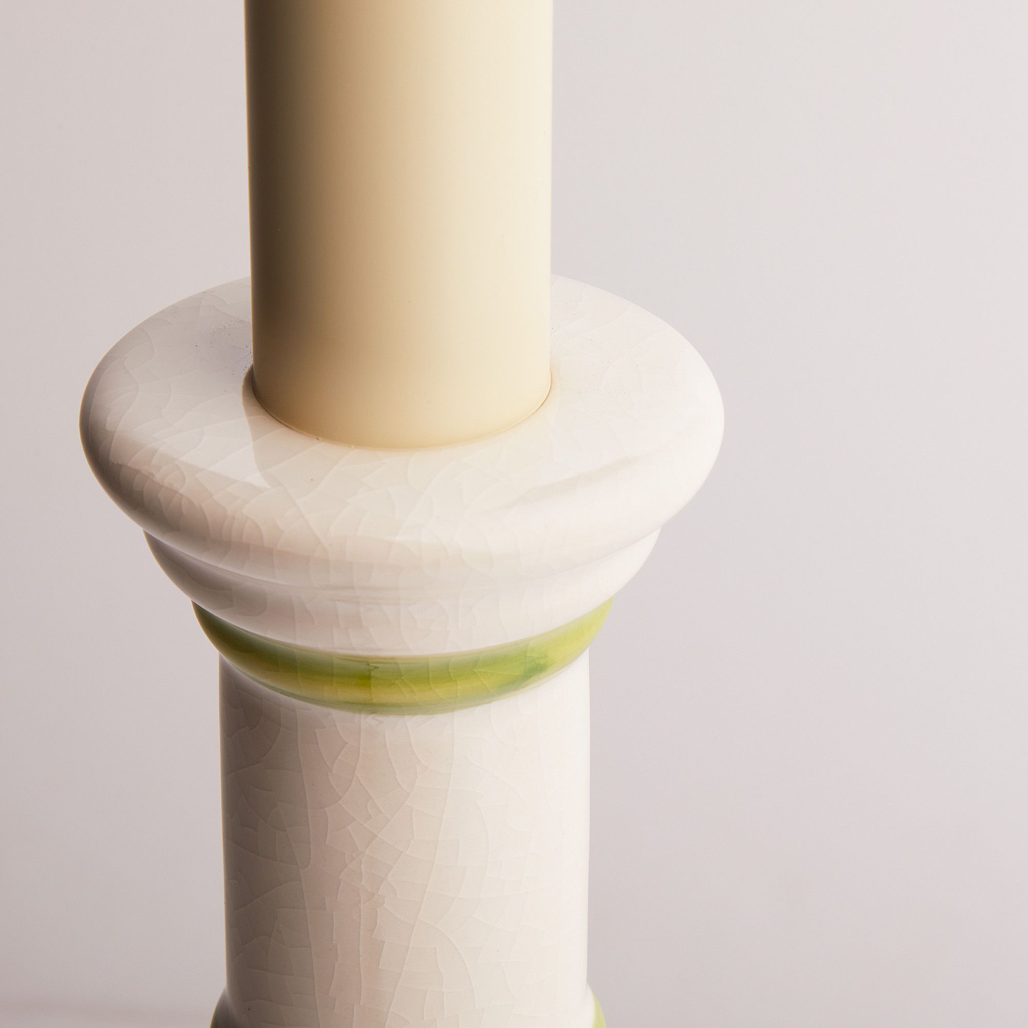 Randall table lamp in stone and green