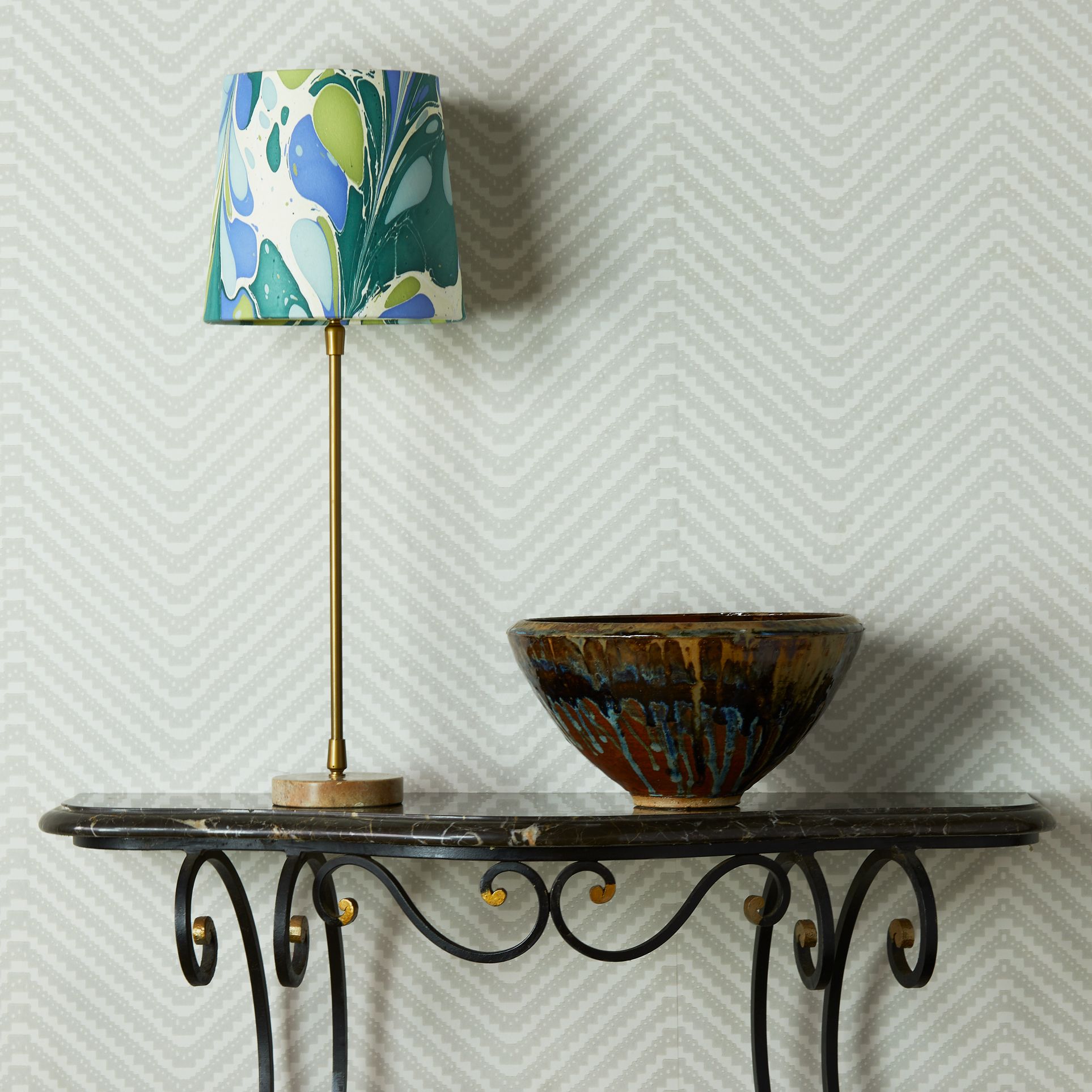 Rosara Table Lamp in pink marble base