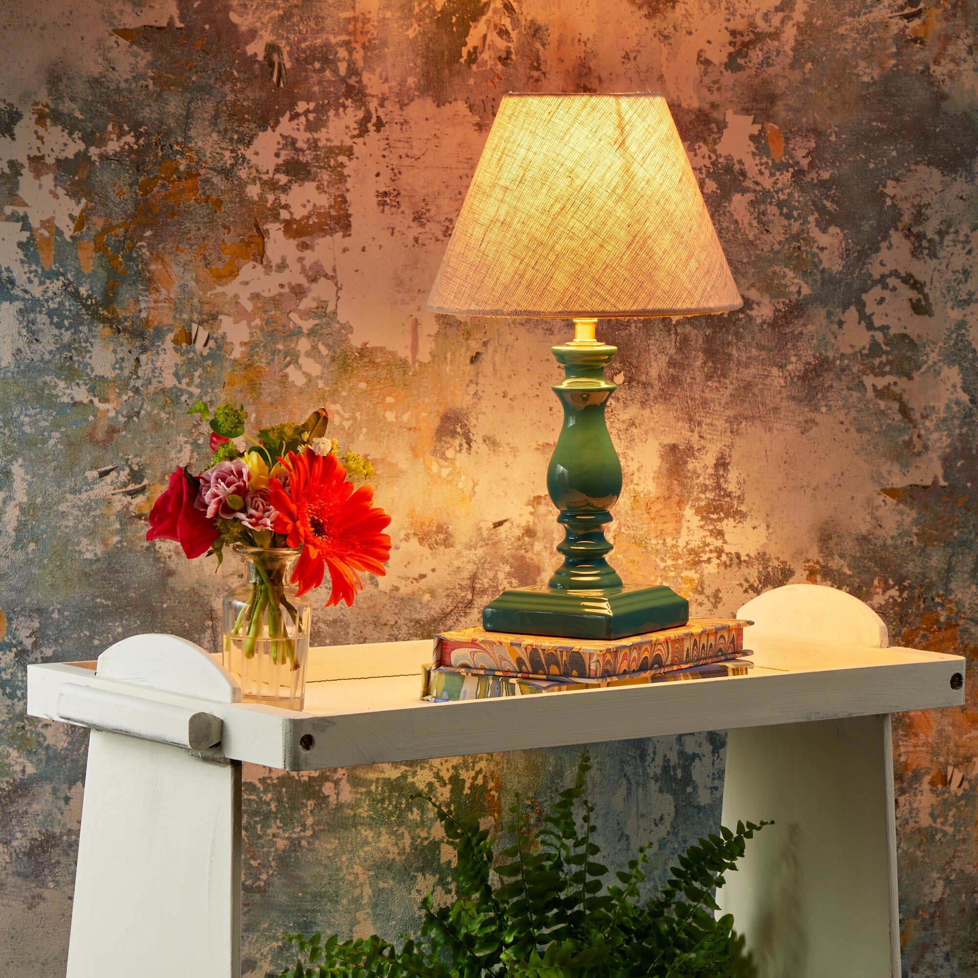 Wilma table lamp in turquoise