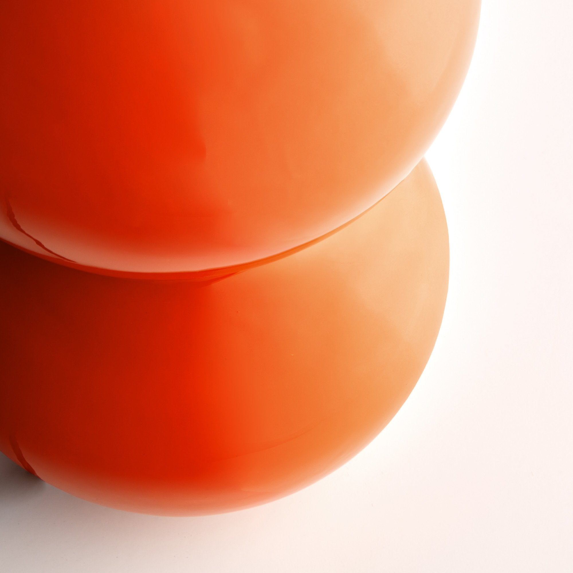 Larger Wobster table lamp in orange lacquered wood